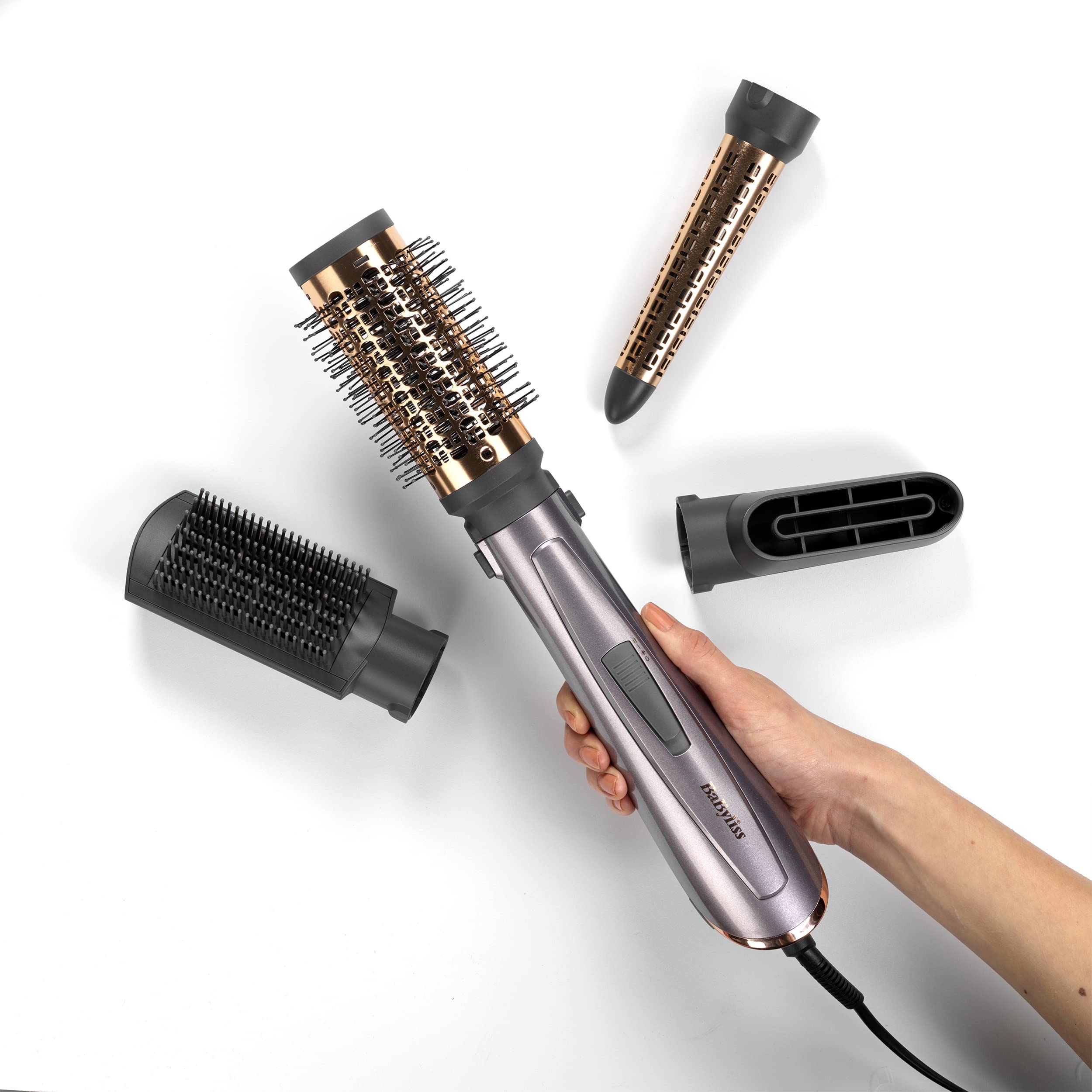 babyliss-as136e-air-style-1000-spazzola-ad-aria-4-accessori-ionica image 8