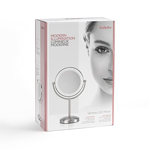 babyliss-slimline-9437e-specchio-led-doppio-1x-e-8x-nichel-spazzolato image 8