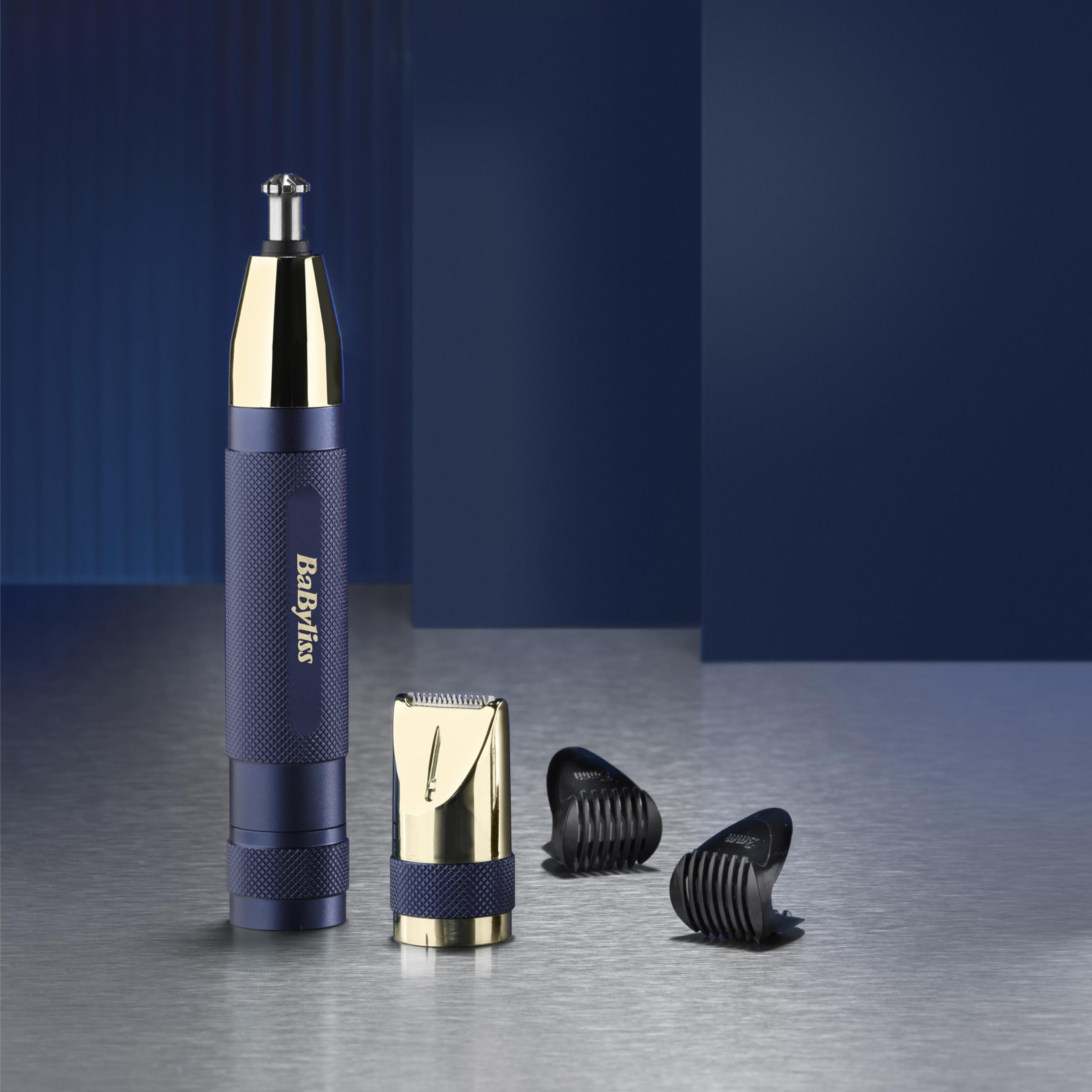 babyliss-super-x-metal-series-rifinitore-naso-orecchie-sopracciglia-oro-blu image 2