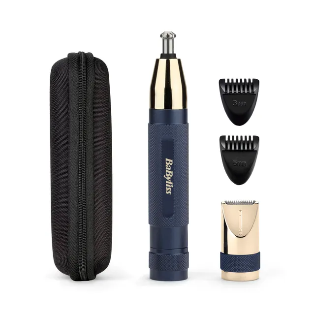 babyliss-super-x-metal-series-rifinitore-naso-orecchie-sopracciglia-oro-blu image 1