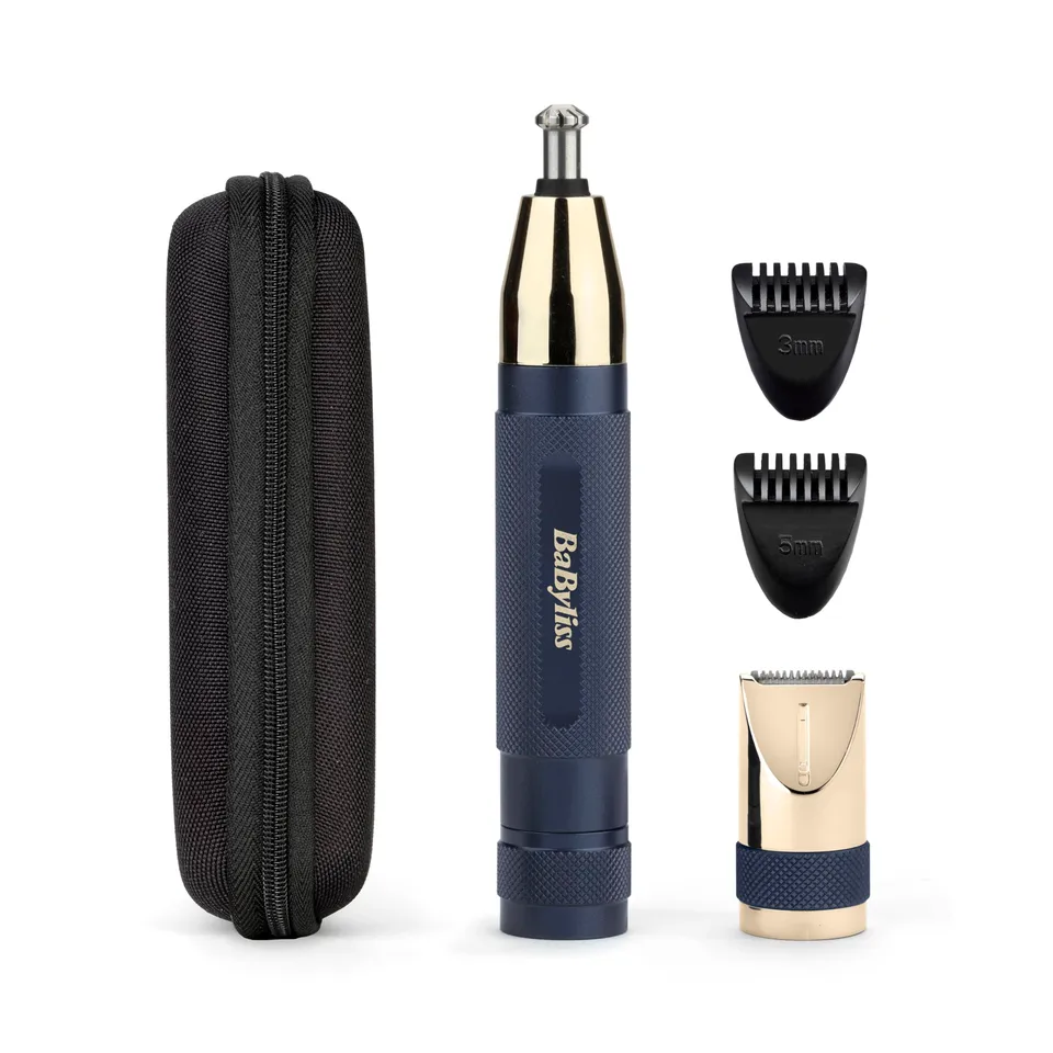 babyliss-super-x-metal-series-rifinitore-naso-orecchie-sopracciglia-oro-blu image 1