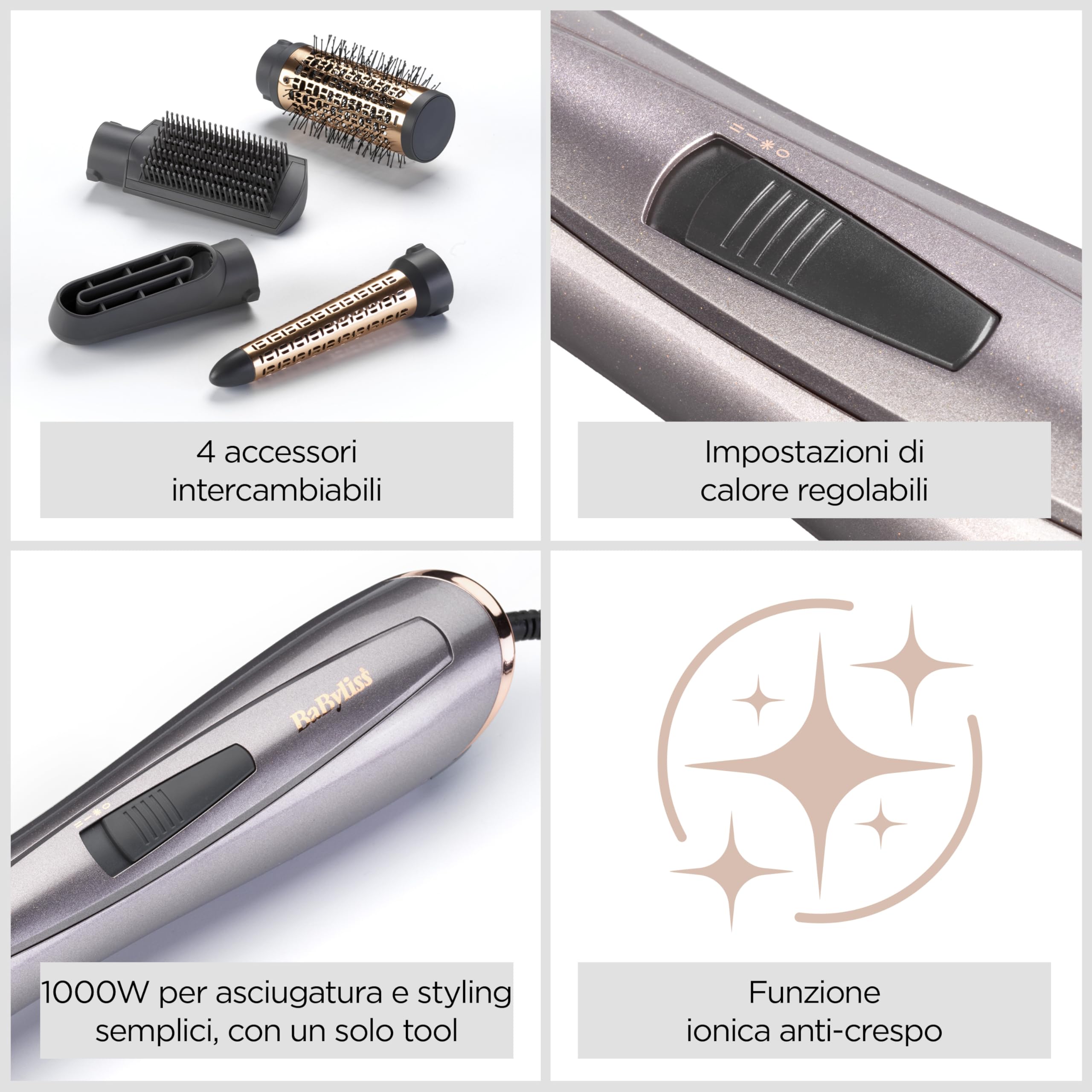 babyliss-as136e-air-style-1000-spazzola-ad-aria-4-accessori-ionica image 7