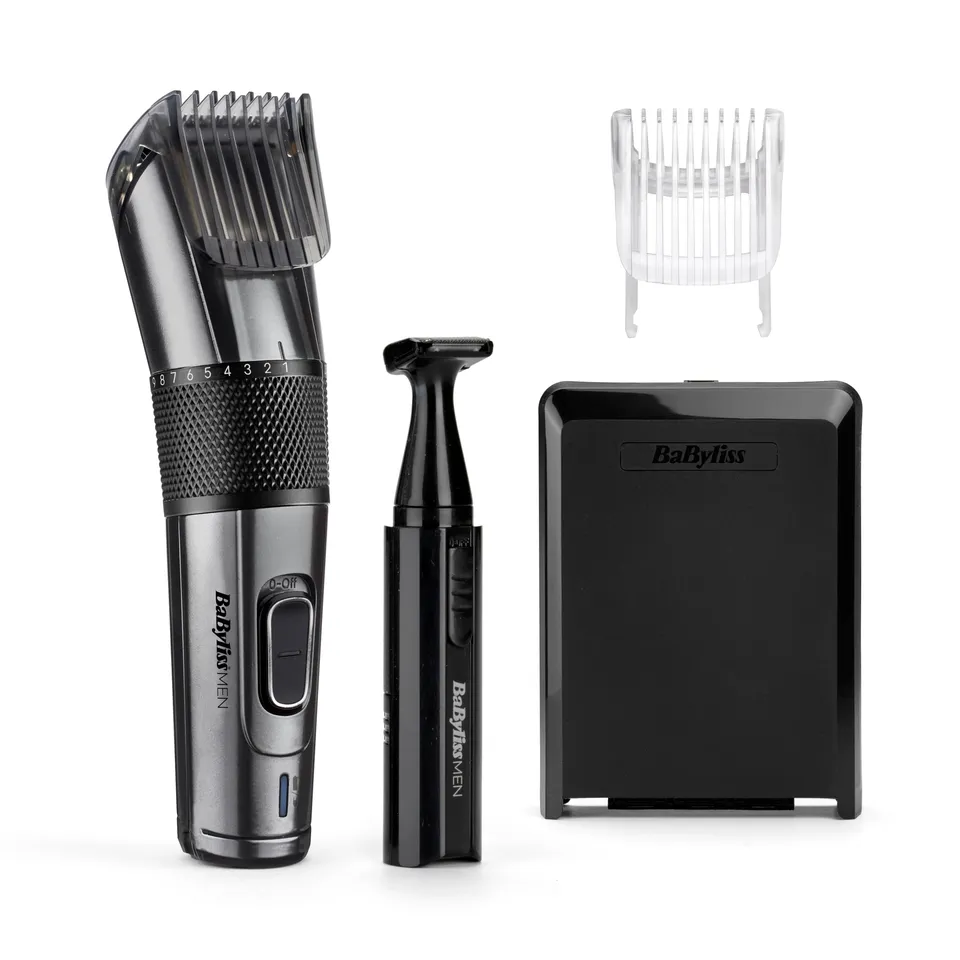babyliss-men-e978e-tagliacapelli-titanium-ricaricabile-con-mini-trimmer image 1