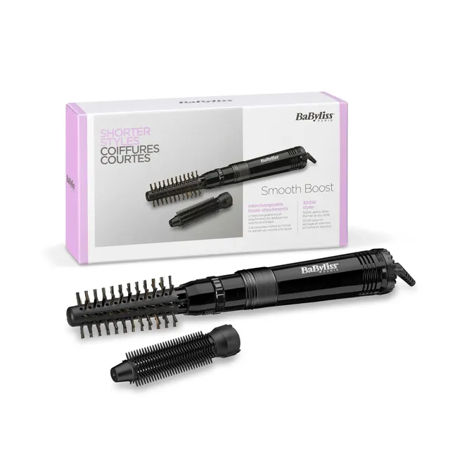 babyliss-668e-smooth-boost-spazzola-ad-aria-calda-300w-22mm-nero image 1