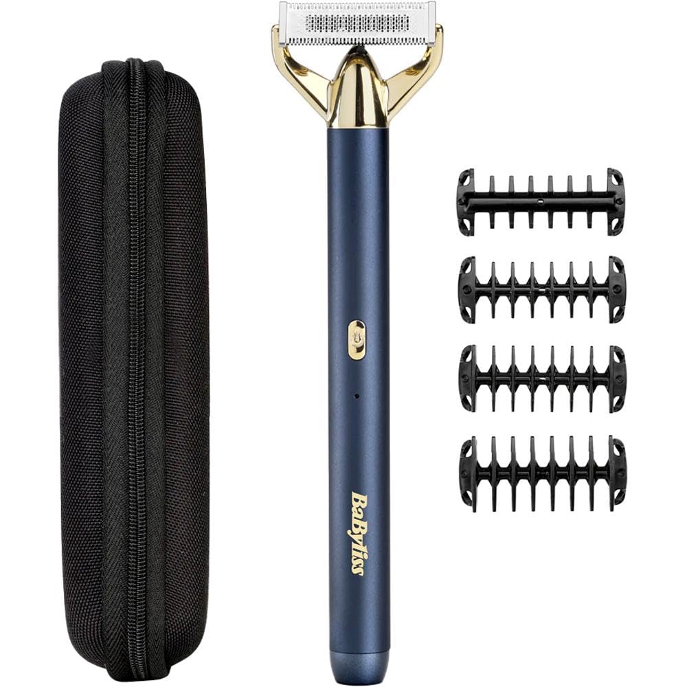babyliss-x-blade-super-x-metal-rasoio-regolabarba-oro-e-blu-navy image 1