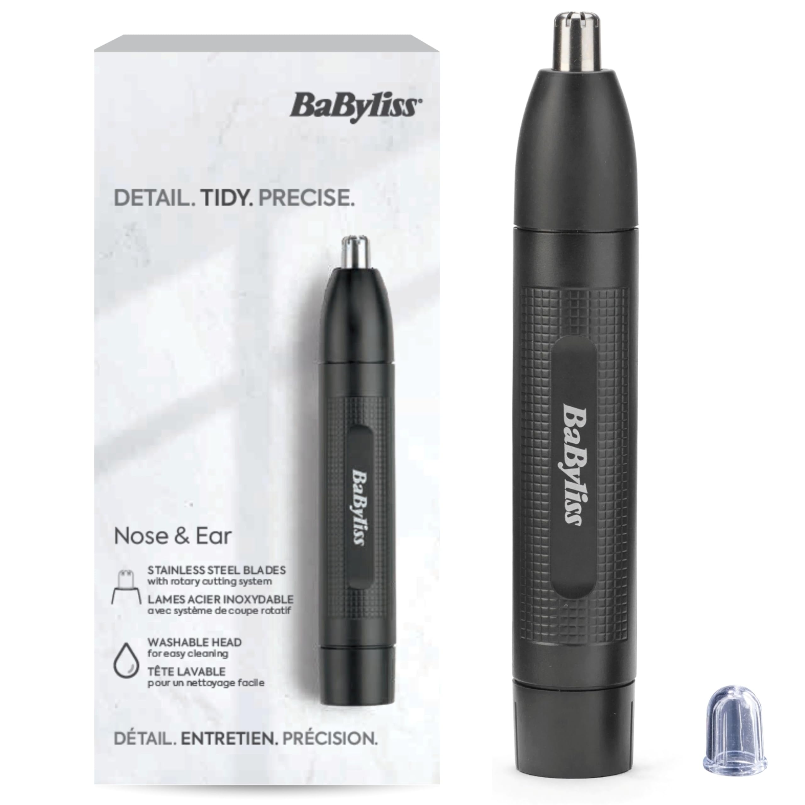 babyliss-e650e-trimmer-rifinitore-naso-orecchie-doppia-lama-inox image 1