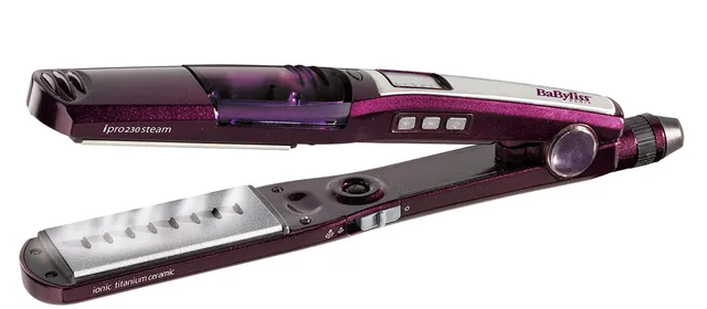 babyliss-st395e-i-pro-230-piastra-a-vapore-titanium-ceramic-38mm-ionica-viola image 1