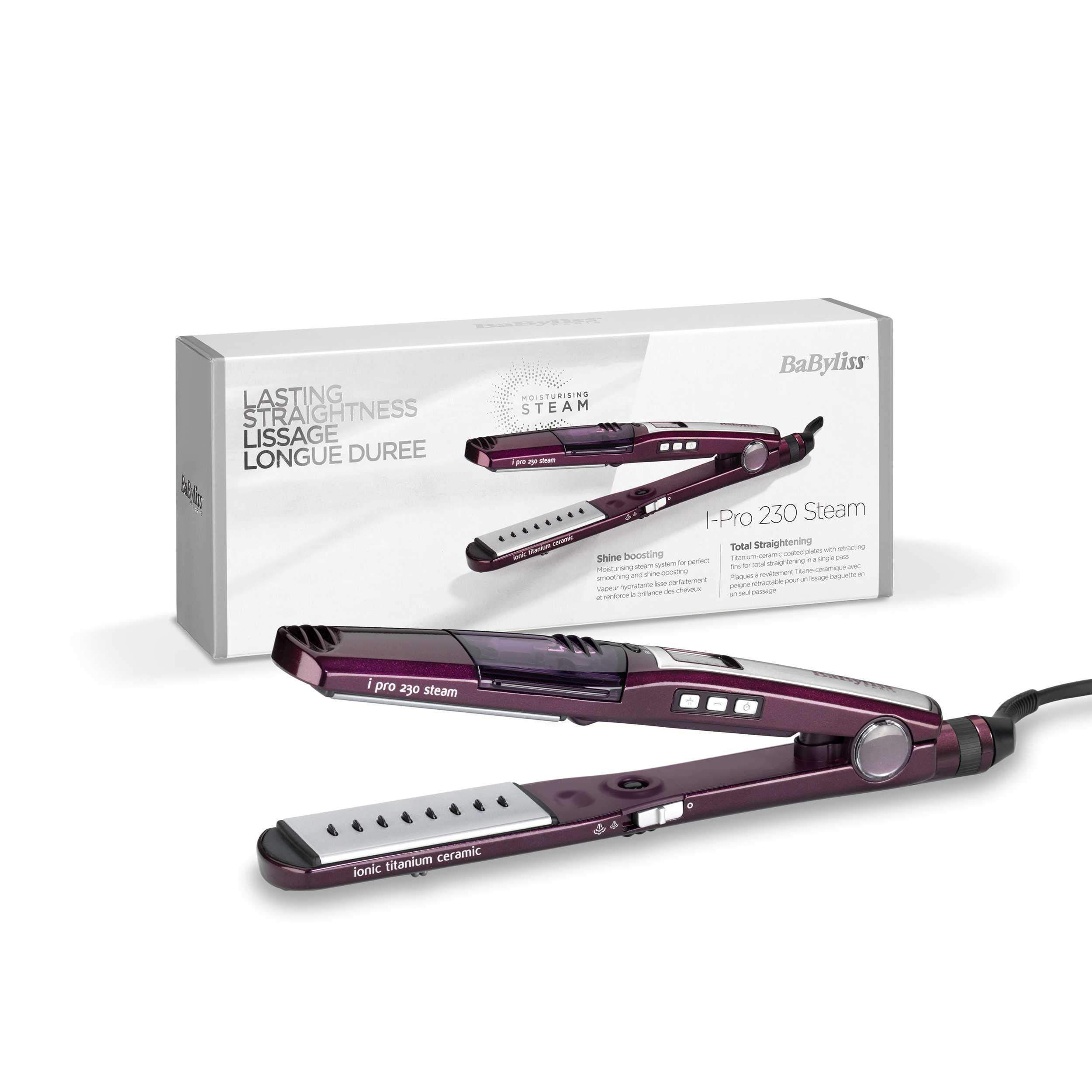 babyliss-st395e-i-pro-230-piastra-a-vapore-titanium-ceramic-38mm-ionica-viola image 2